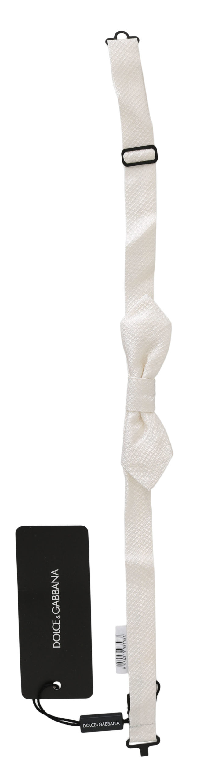 Dolce & Gabbana Elegant White Silk Bow Tie