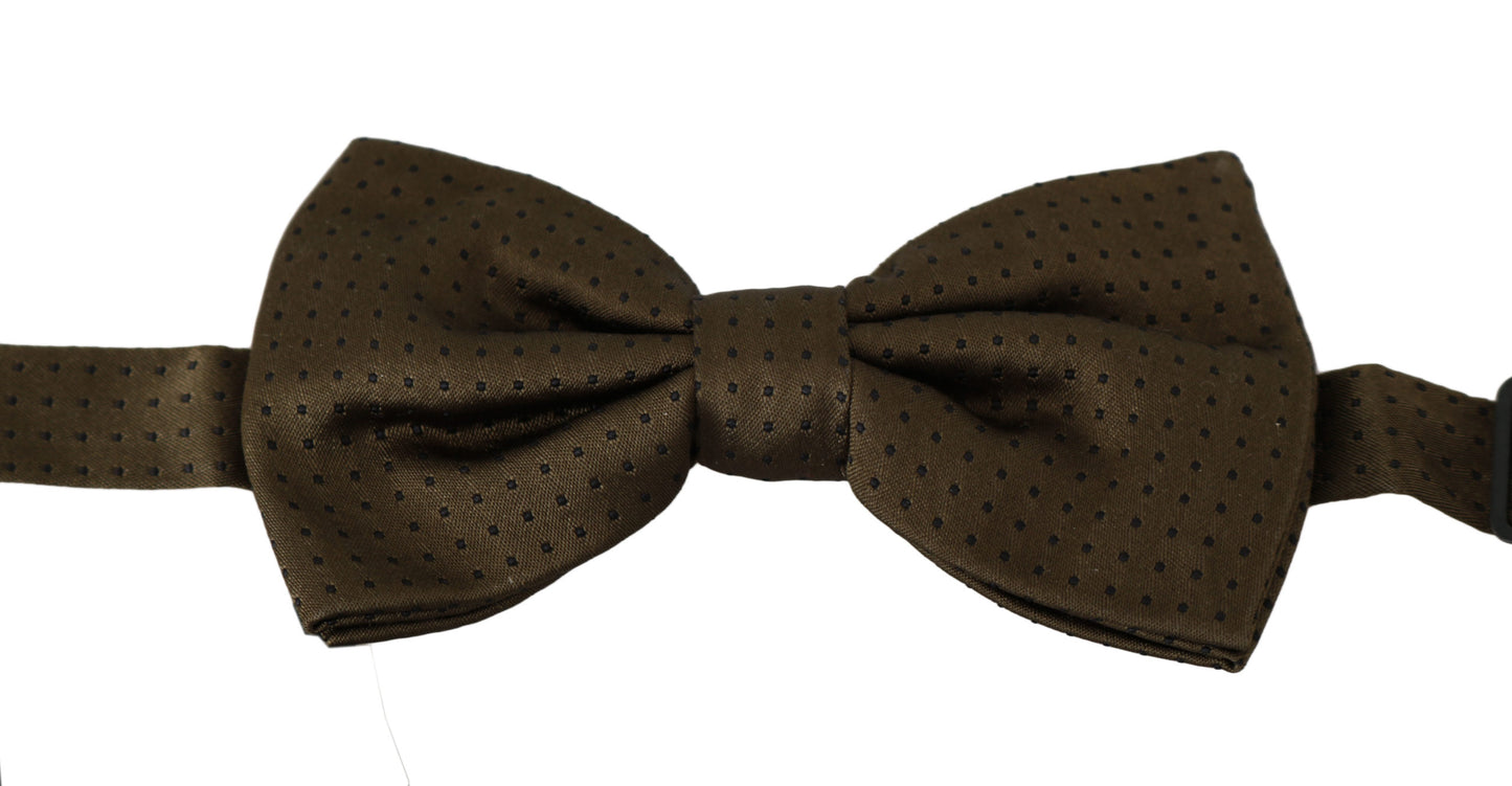 Dolce & Gabbana Elegant Silk Polka Dot Bow Tie