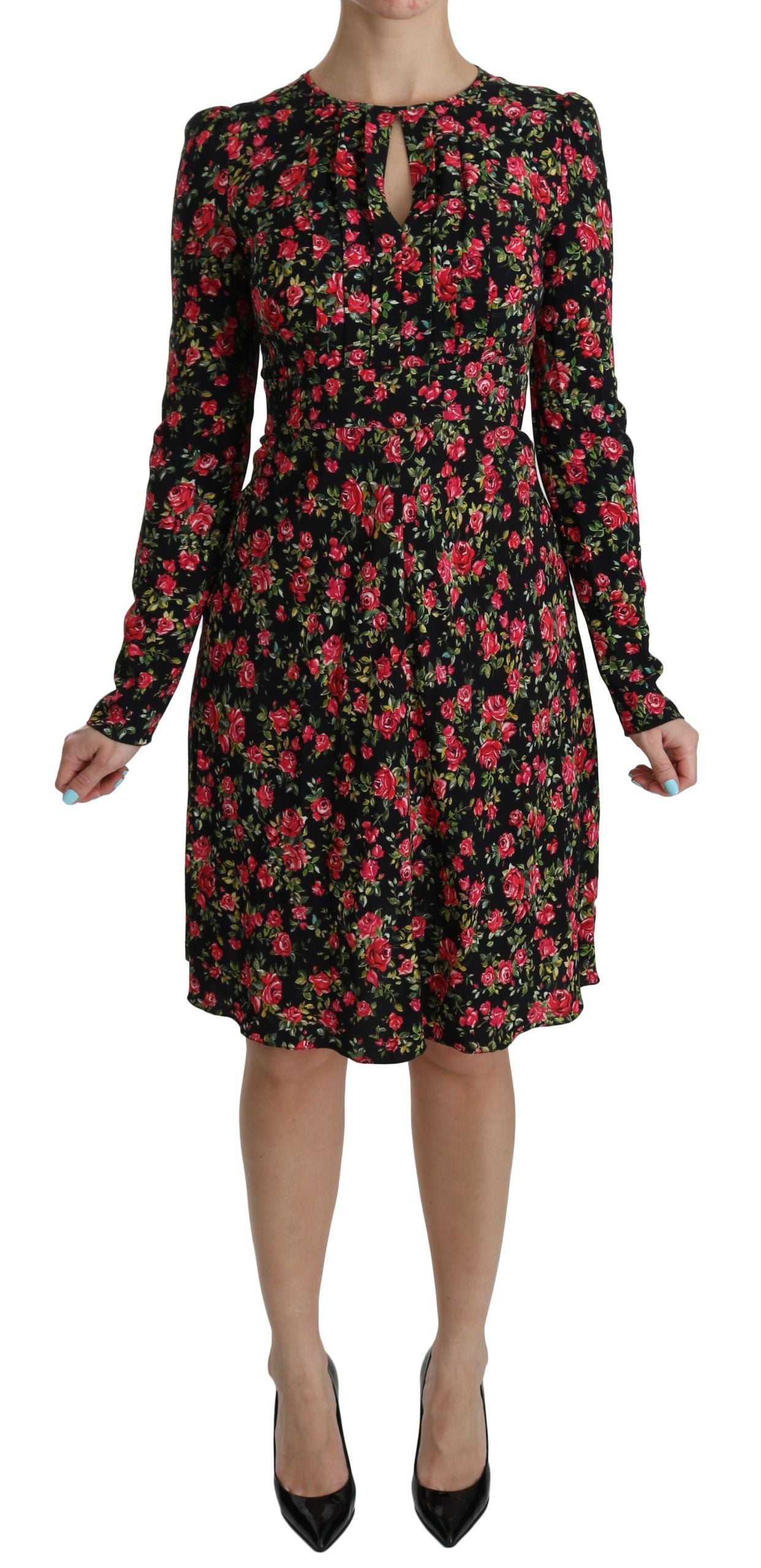 Dolce & Gabbana Floral A-Line Viscose Knee Length Dress