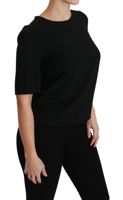 Dolce & Gabbana Elegant Black Stretch Blouse Top