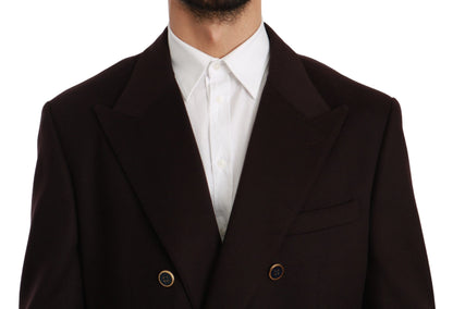 Dolce & Gabbana Elegant Bordeaux Taormina Cashmere Blazer