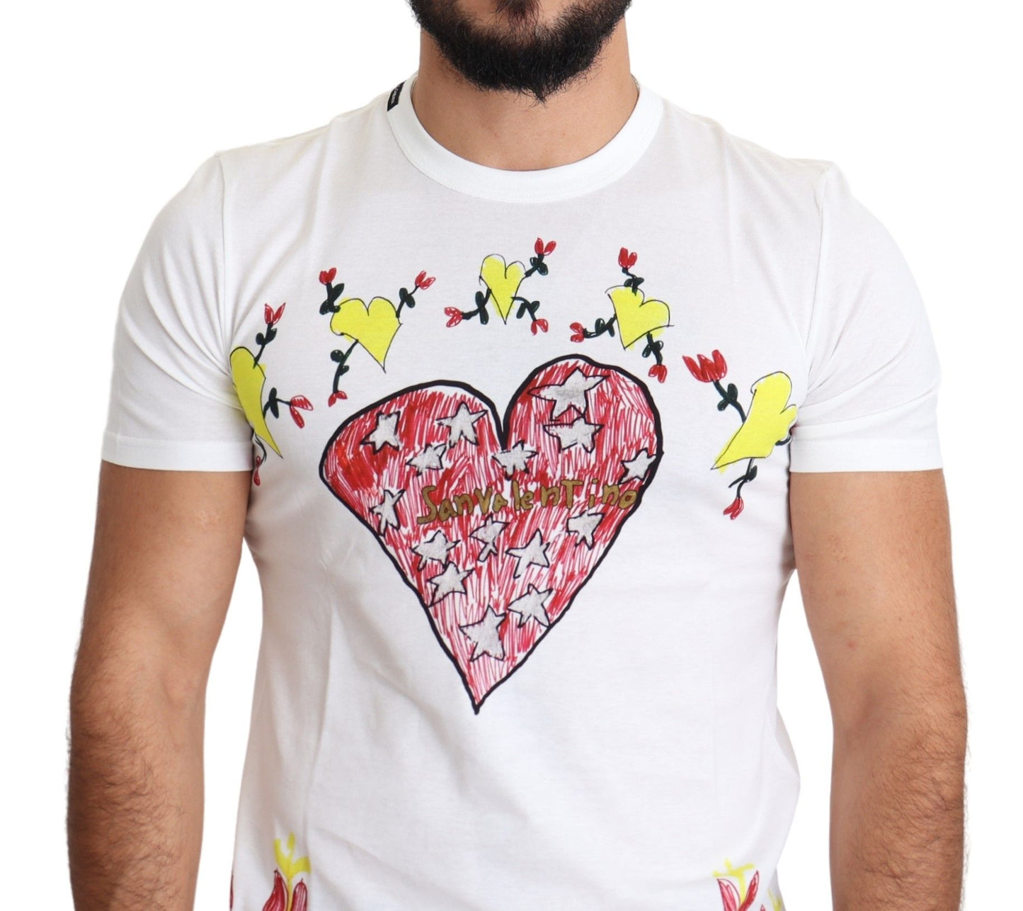 Dolce & Gabbana Chic Saint Valentine Print Crew Neck T-Shirt