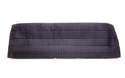 Dolce & Gabbana Elegant Black Silk Cummerbund with Polka Dots