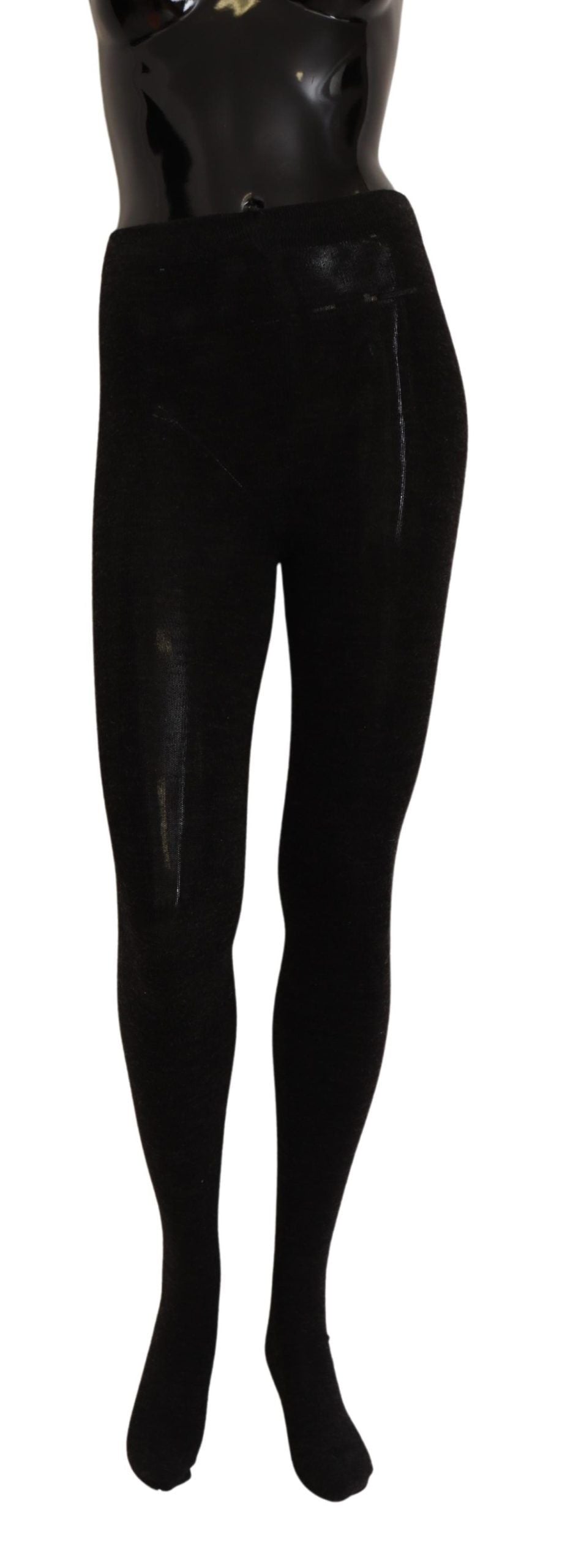 Dolce & Gabbana Elegant Black Wool Stretch Tights