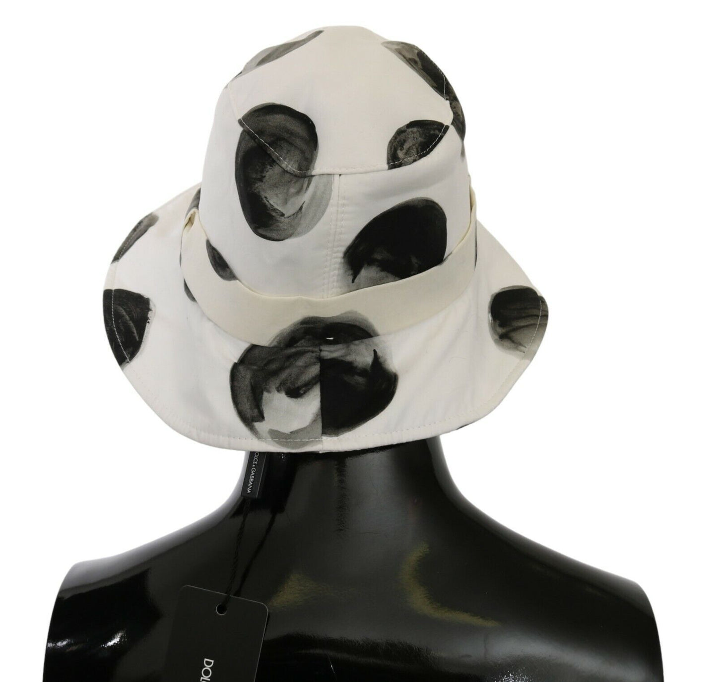 Dolce & Gabbana Polka Dot Cotton Bucket Hat - White & Black