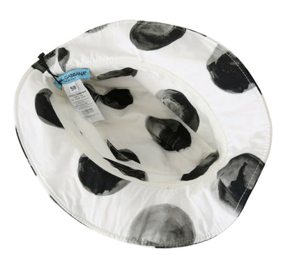 Dolce & Gabbana Polka Dot Cotton Bucket Hat - White & Black