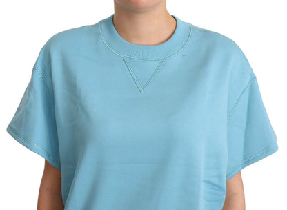 Dolce & Gabbana Elegant Blue Crew Neck Cotton Top