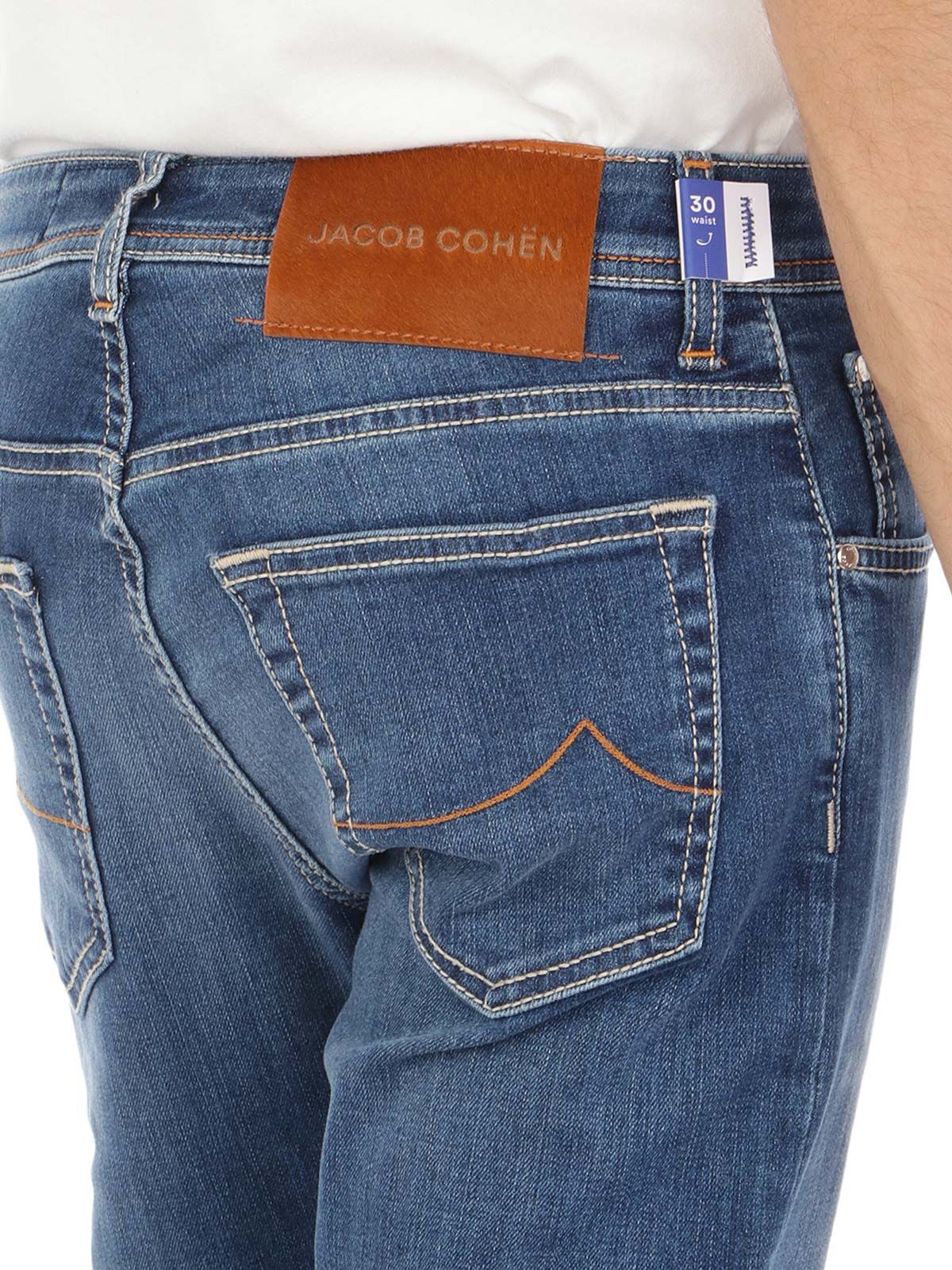 Jacob Cohen Blue Cotton Slim Men Jeans