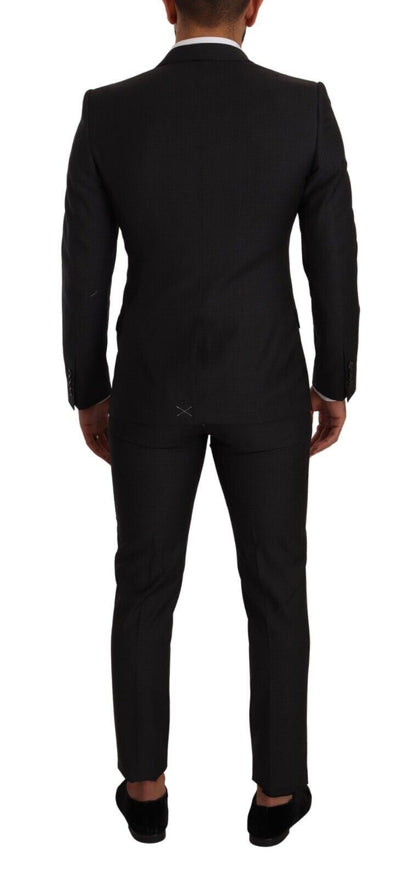 Dolce & Gabbana Elegant Black Wool Martini Suit