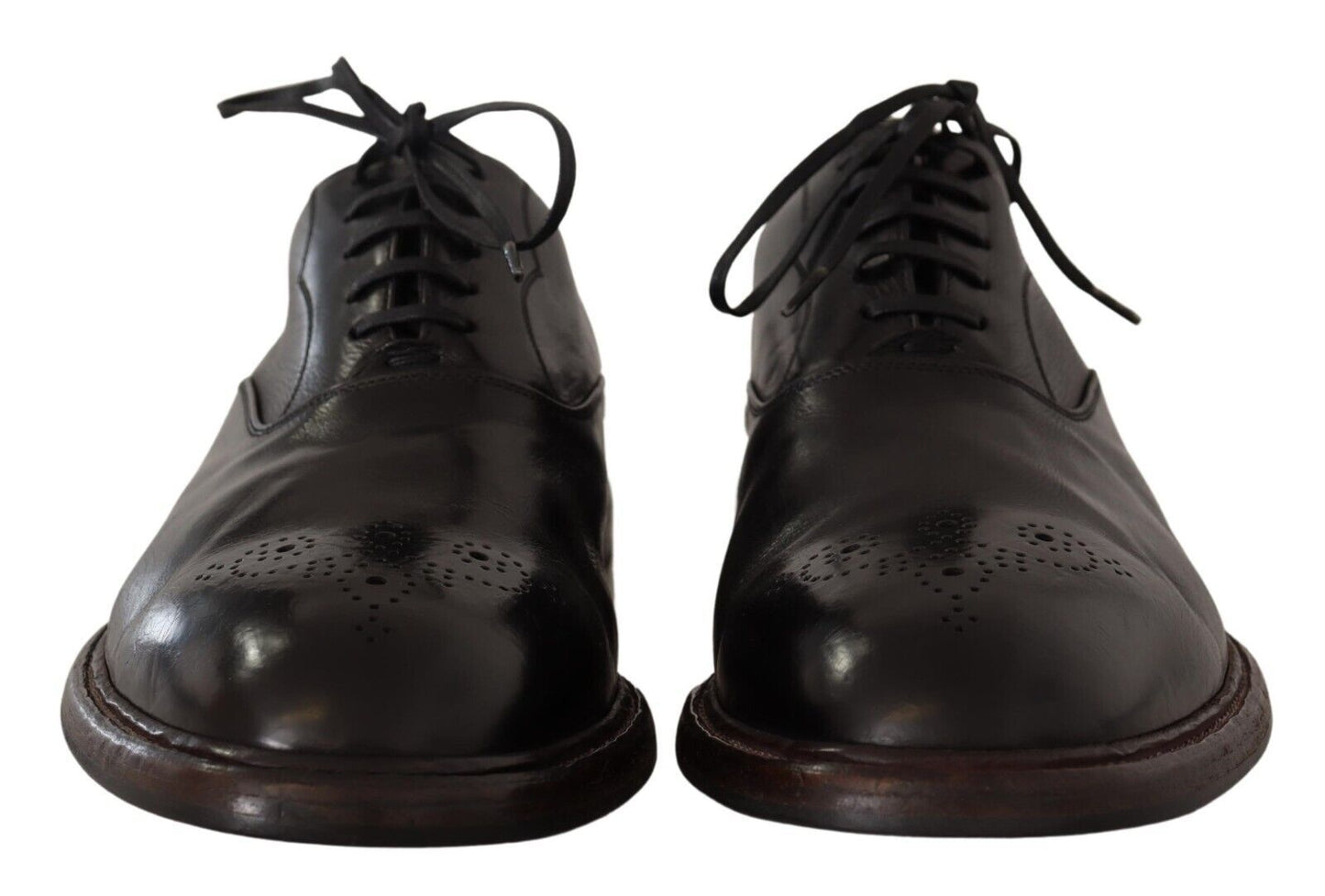 Dolce & Gabbana Elegant Black Leather Derby Formal Shoes