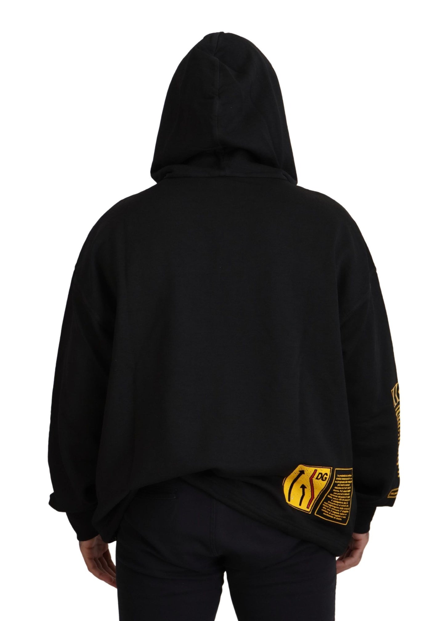 Dolce & Gabbana Elegant Black Cotton Hooded Sweater