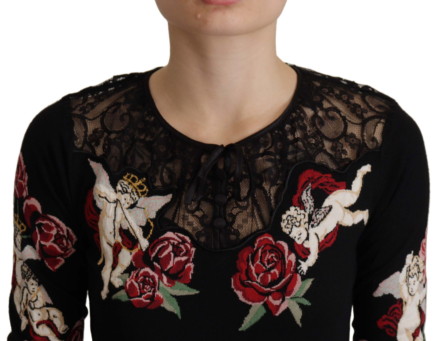 Dolce & Gabbana Embroidered Angel Cardigan Sweater