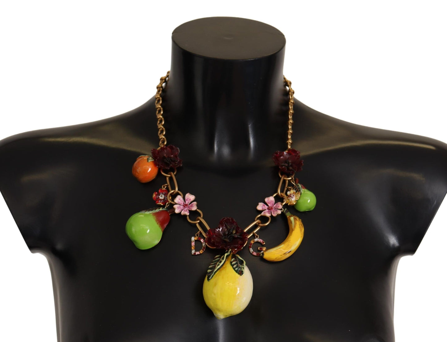 Dolce & Gabbana Chic Gold Statement Sicily Fruit Necklace