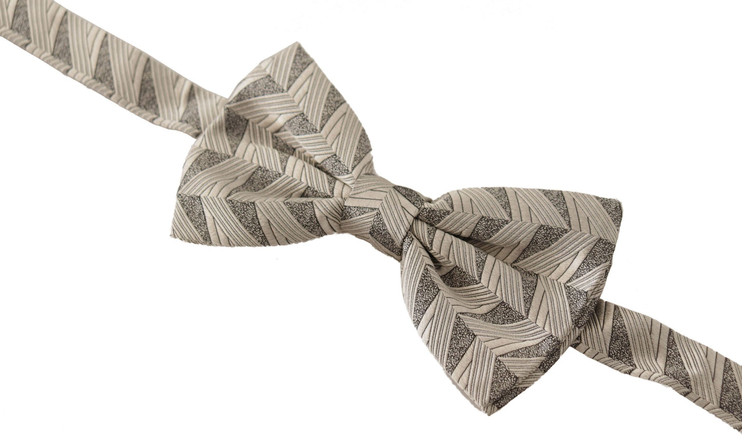 Dolce & Gabbana Elegant Silk Grey Bow Tie