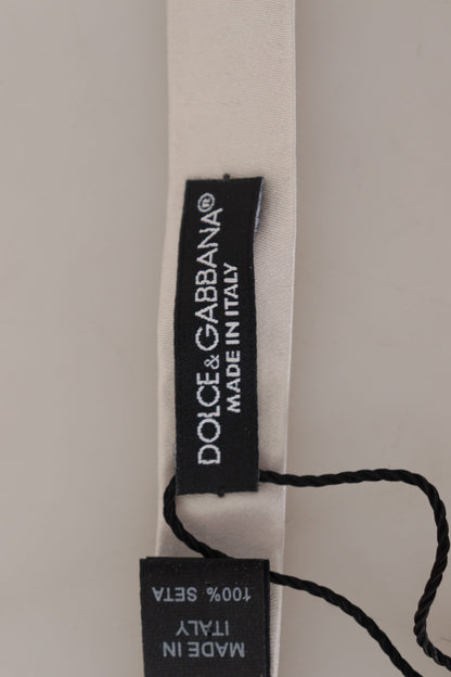 Dolce & Gabbana Exquisite Silk Gray Bow Tie