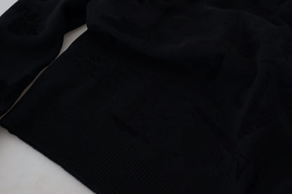 Dolce & Gabbana Elegant Black Logo Wool Sweater