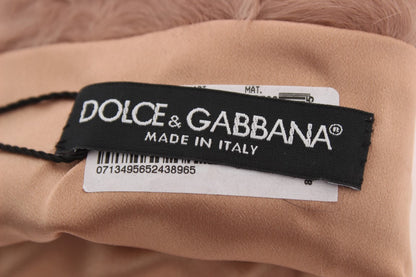 Dolce & Gabbana Elegant Beige Suede Elbow-Length Gloves