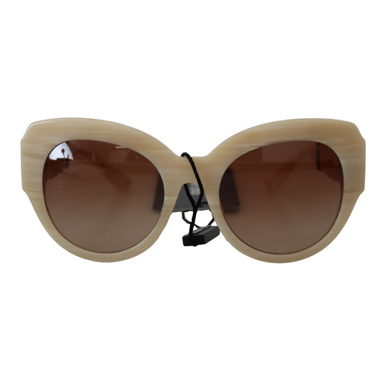 Dolce & Gabbana Beige Chic Acetate Women's Sunglasses