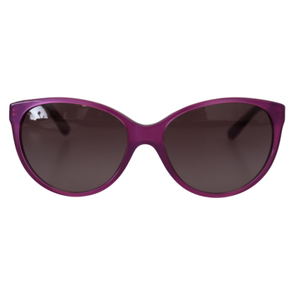 Dolce & Gabbana Chic Purple Acetate Round Sunglasses