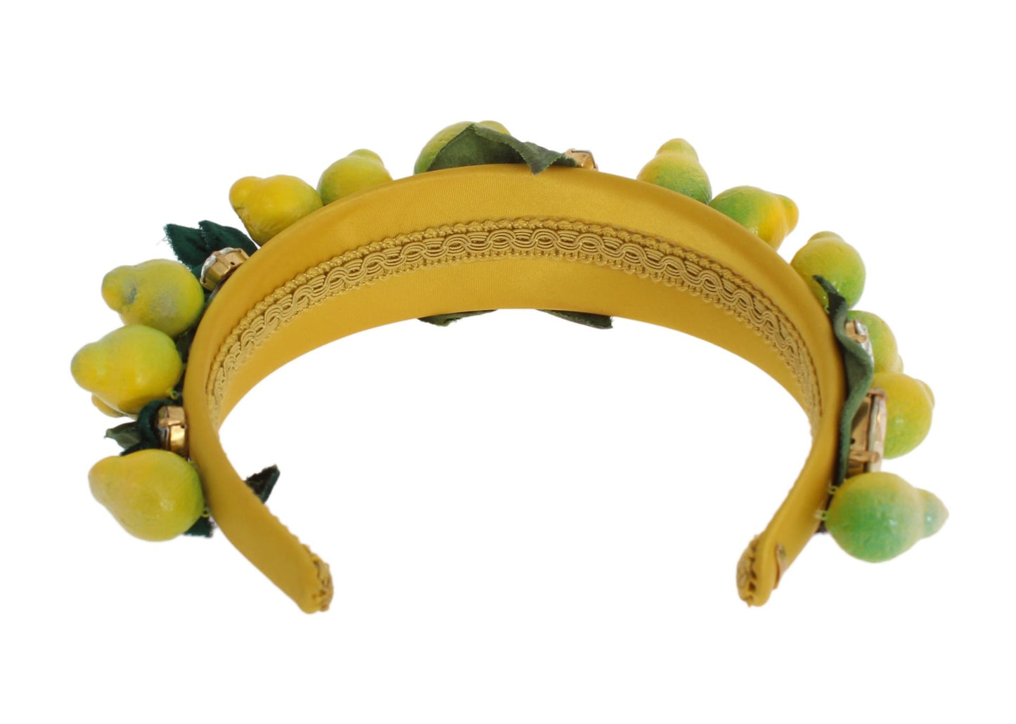 Dolce & Gabbana Exquisite Silk Crystal Lemon Headband Diadem