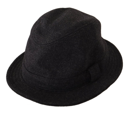 Dolce & Gabbana Elegant Gray Trilby Hat in Wool and Cashmere