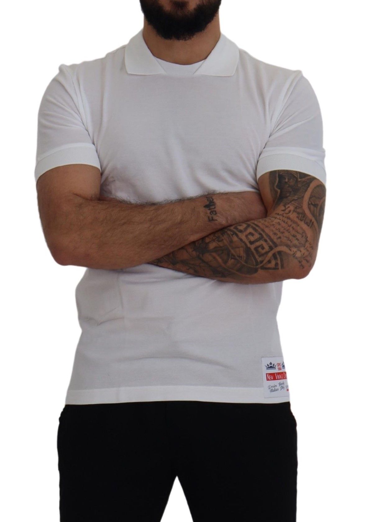 Dolce & Gabbana Elegant White Cotton Polo T-Shirt