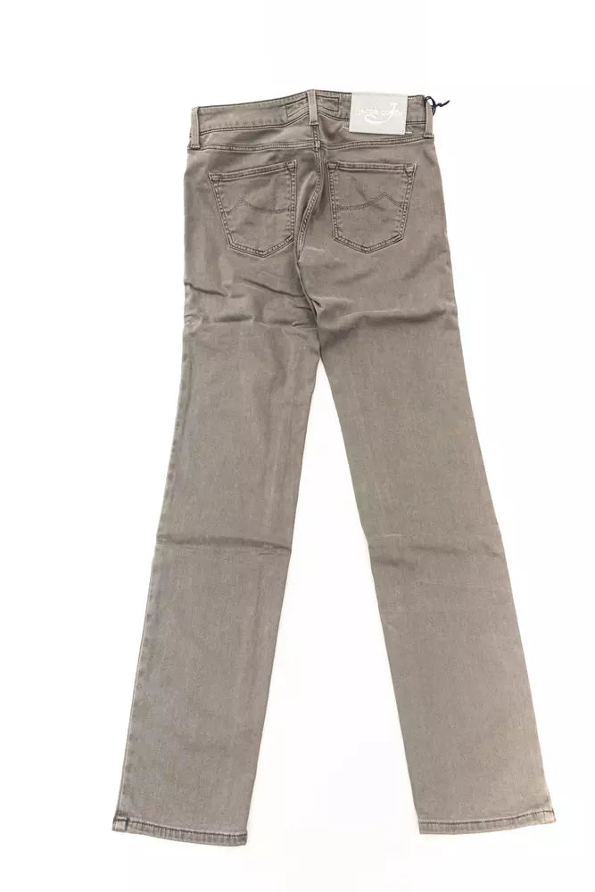 Jacob Cohen Gray Modal Women Jeans