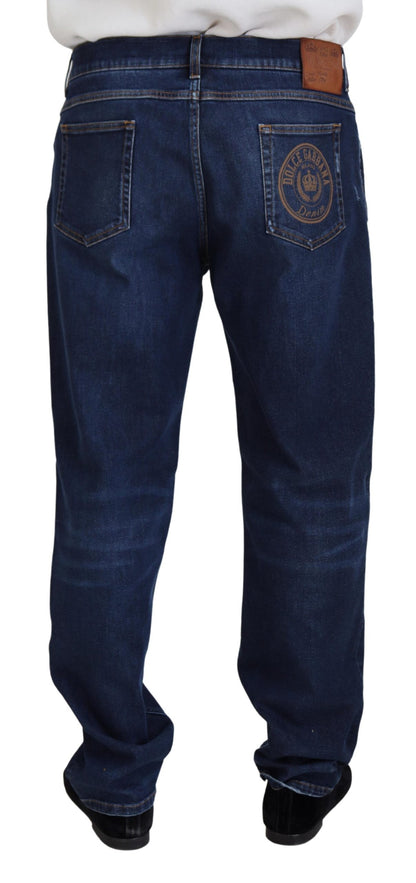 Dolce & Gabbana Elegant Blue Washed Denim Pants