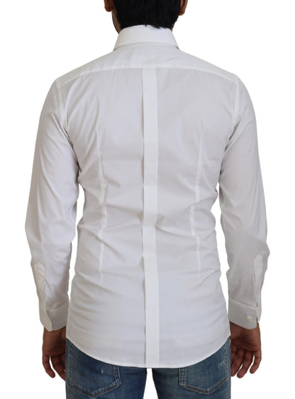 Dolce & Gabbana Dazzling White Slim Fit Dress Shirt