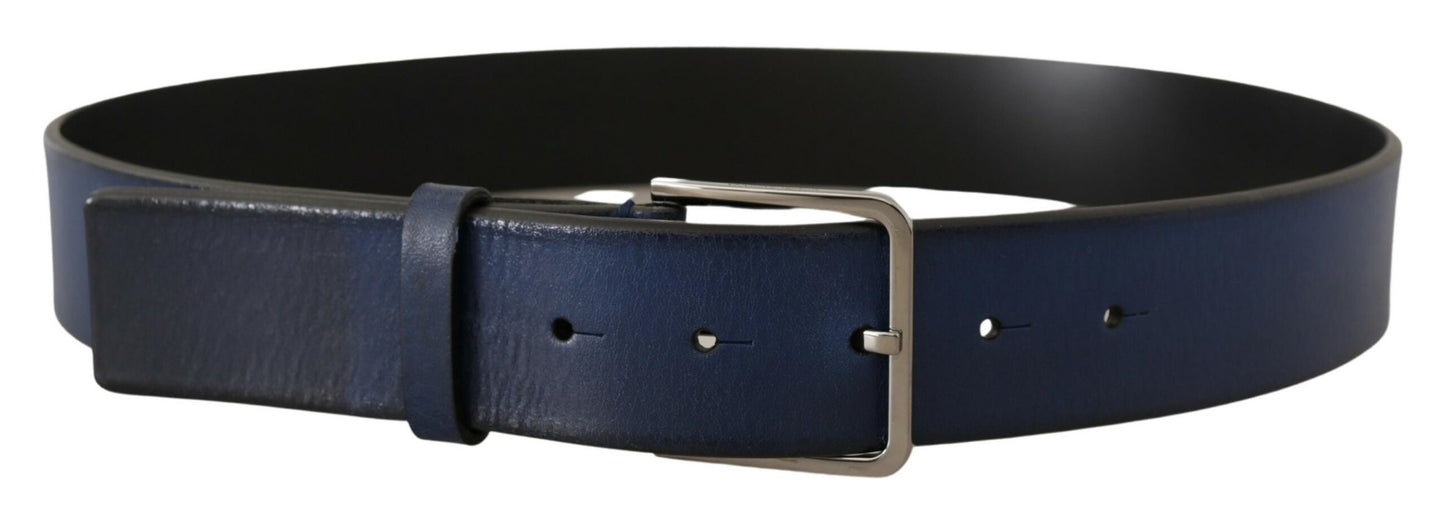 Dolce & Gabbana Elegant Italian Leather Belt in Blue