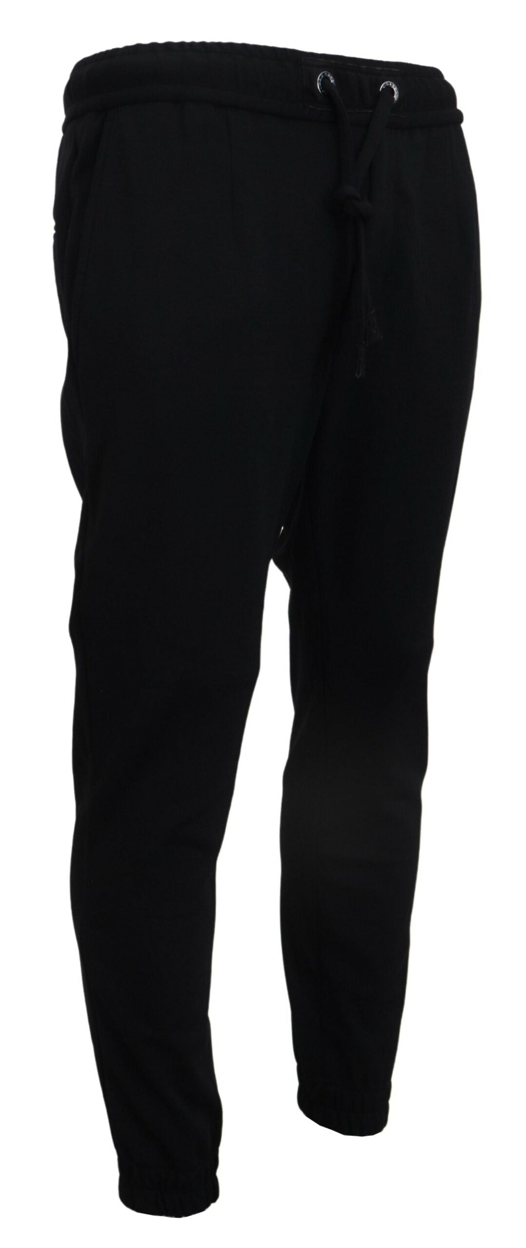 Dolce & Gabbana Sleek Black Wool-Blend Sweatpants