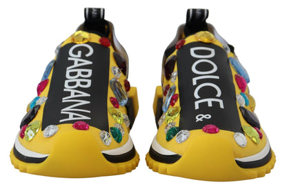 Dolce & Gabbana Exquisite Yellow Techno Fabric Sneakers