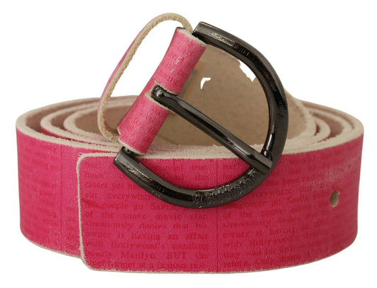 John Galliano Elegant Pink Leather Fashion Belt