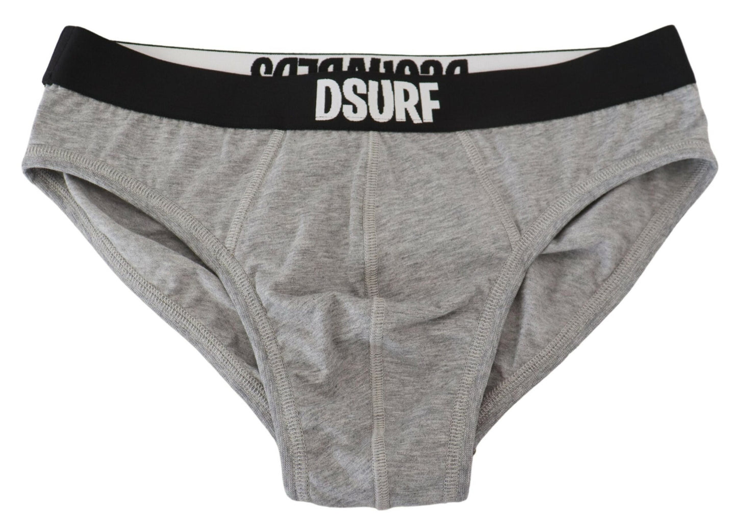 Dsquared² Elegant Gray Cotton Stretch Briefs