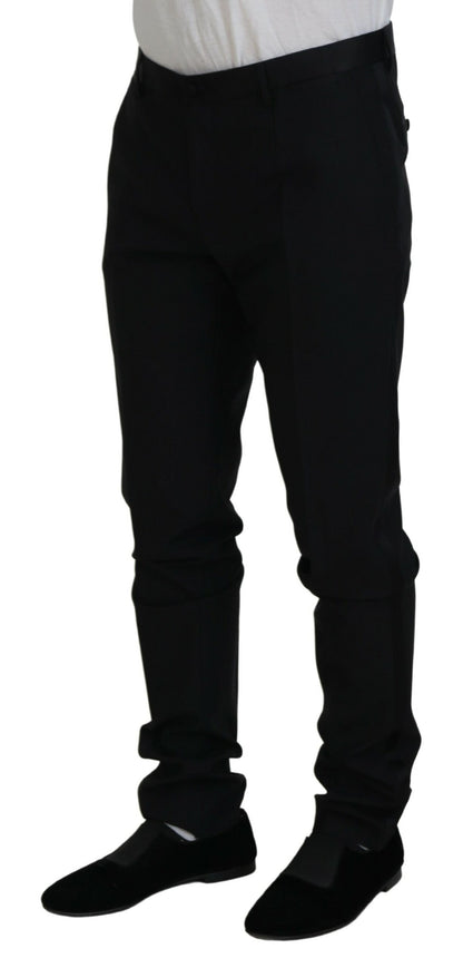 Dolce & Gabbana Elegant Black Dress Pants from Virgin Wool Blend