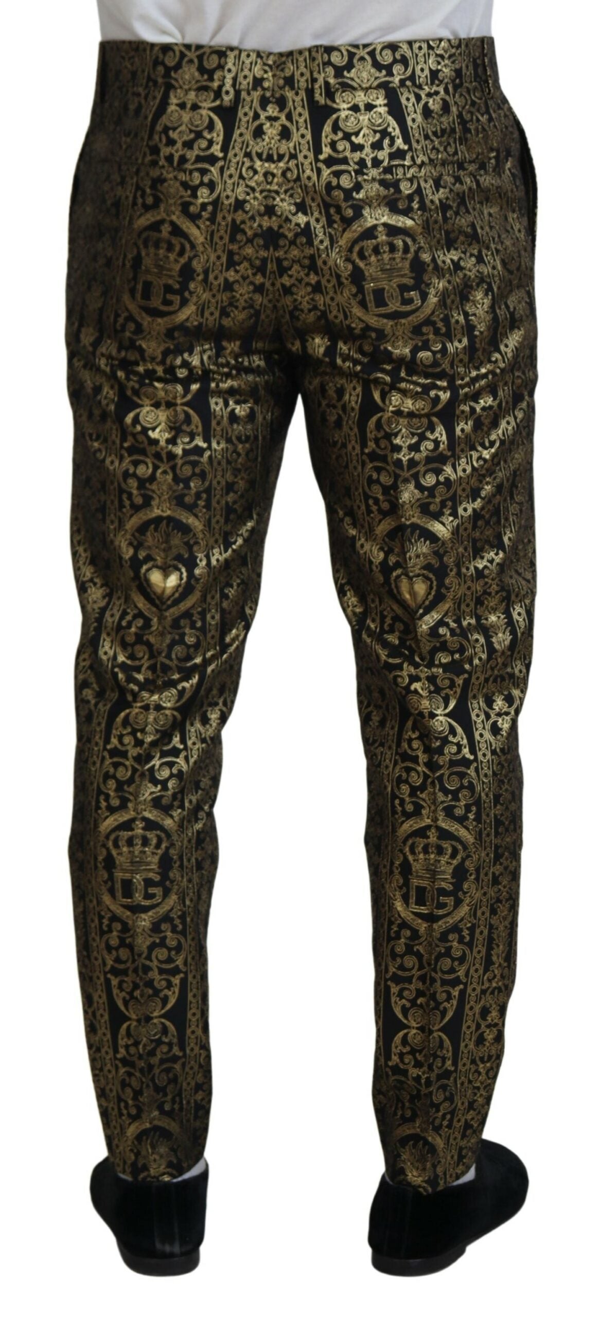 Dolce & Gabbana Elegant Jacquard Evening Pants