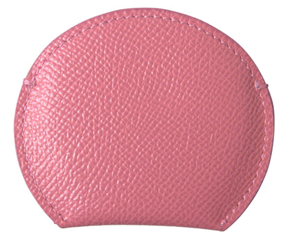 Dolce & Gabbana Elegant Pink Leather Mirror Holder