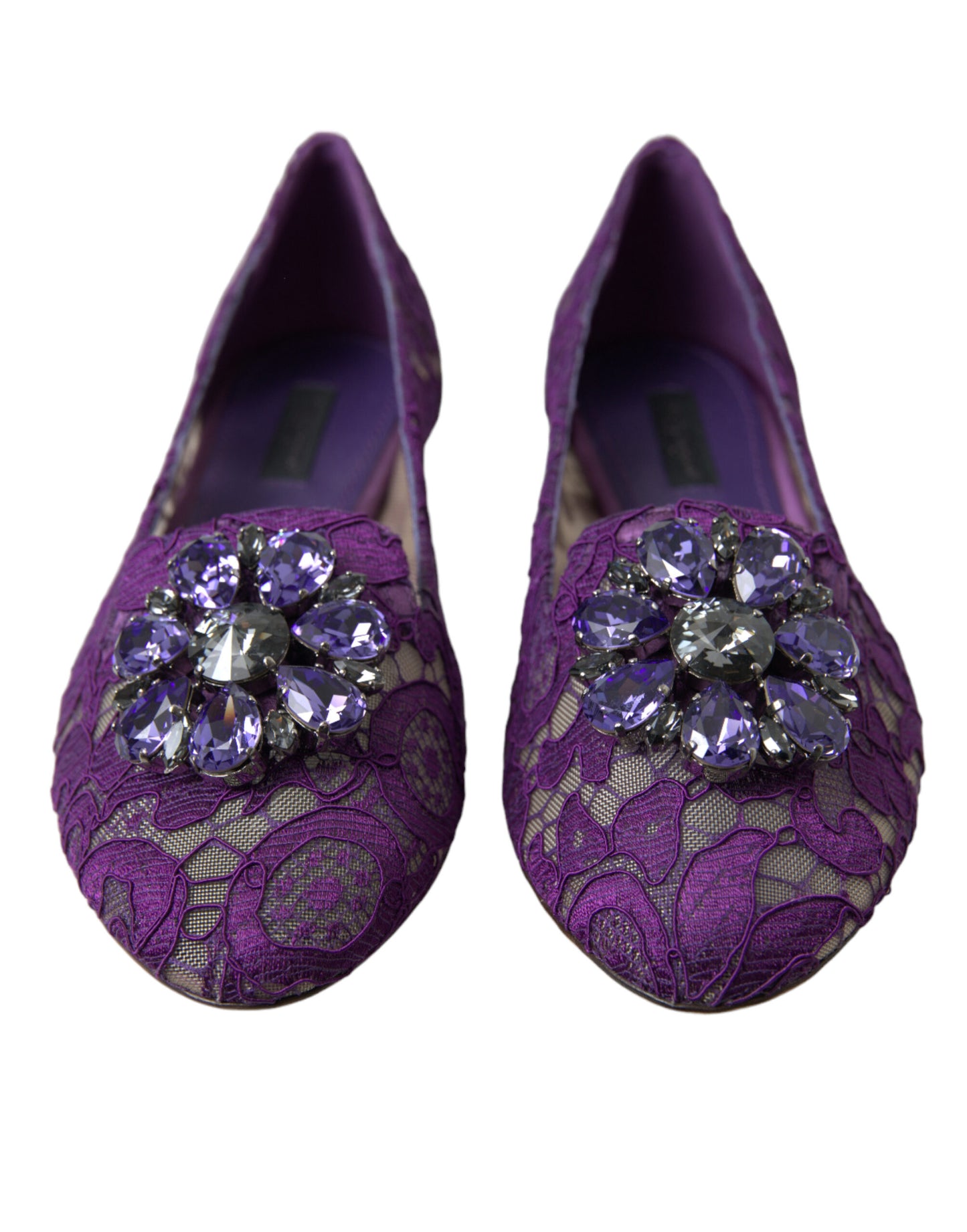 Dolce & Gabbana Elegant Floral Lace Vally Flat Shoes