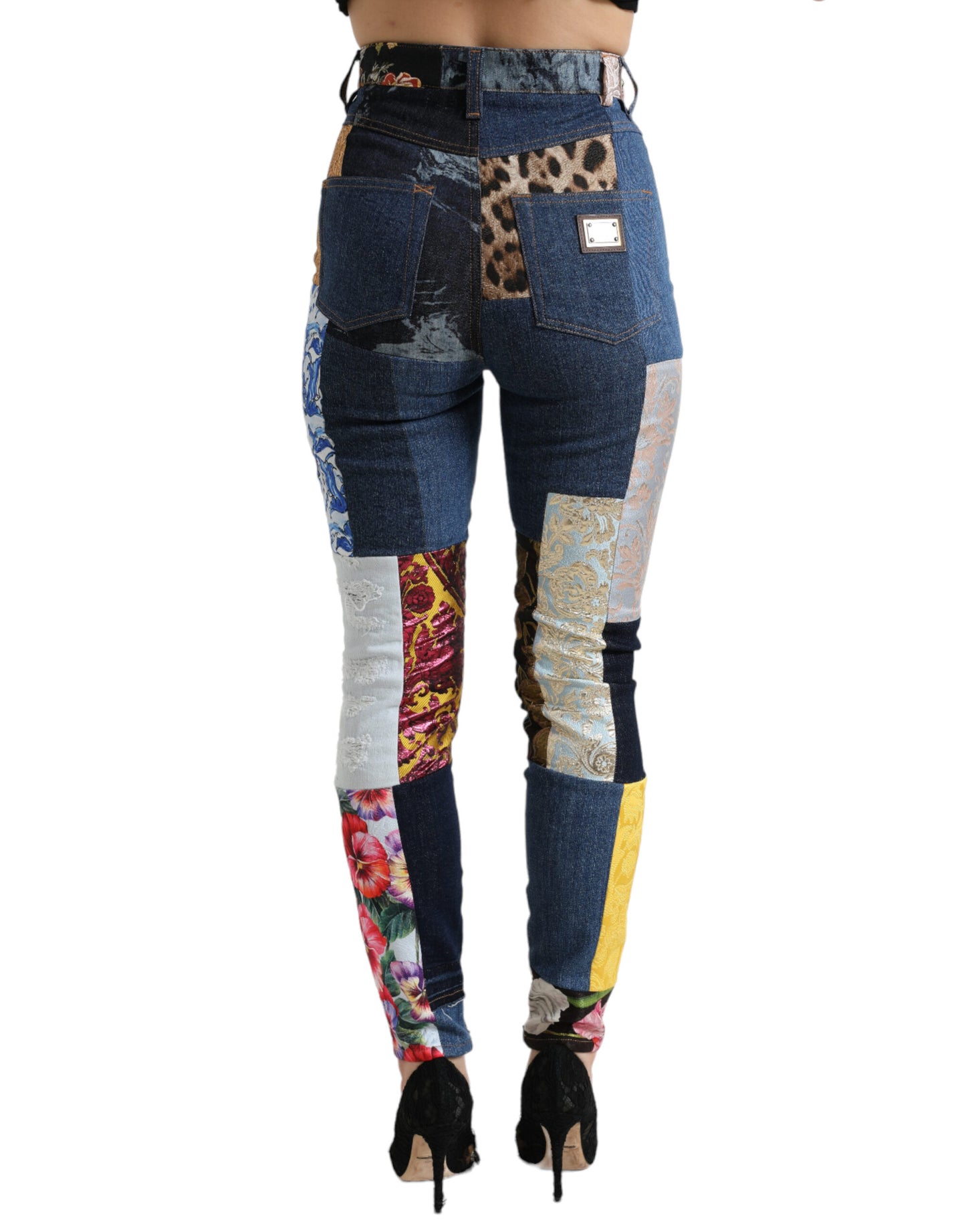 Dolce & Gabbana Vibrant Patchwork Skinny Jeans