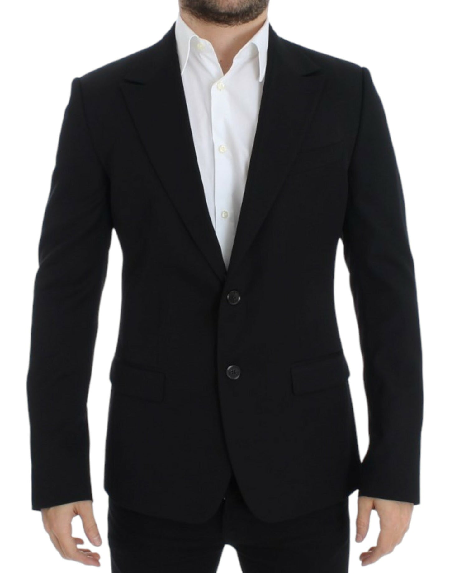 Dolce & Gabbana Elegant Slim Fit Black Wool Blazer