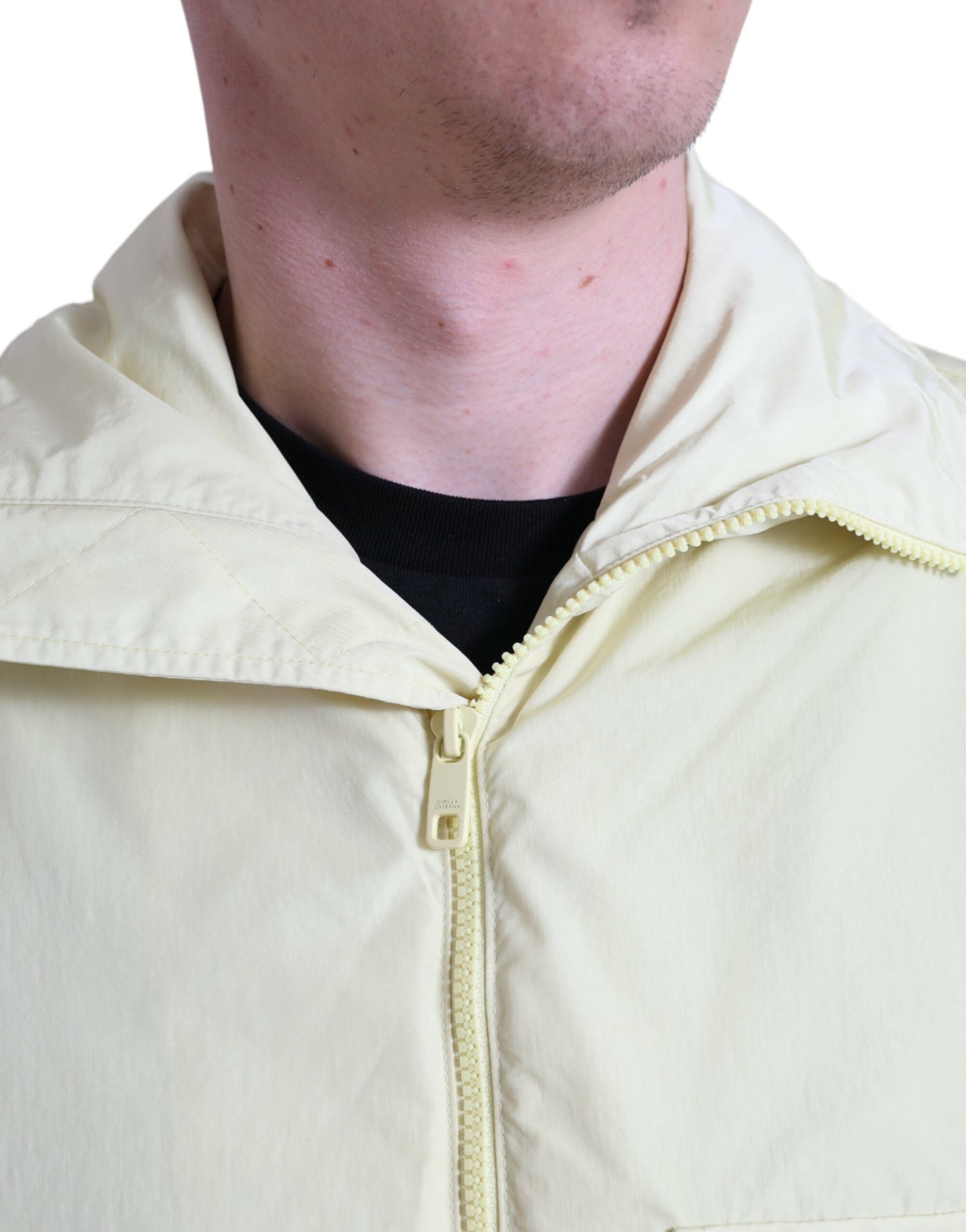 Dolce & Gabbana Elegant Yellow Windbreaker Jacket