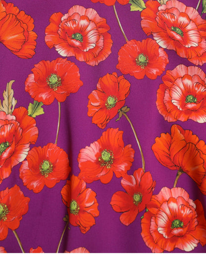 Dolce & Gabbana Vibrant Floral Silk Charmeuse Dress