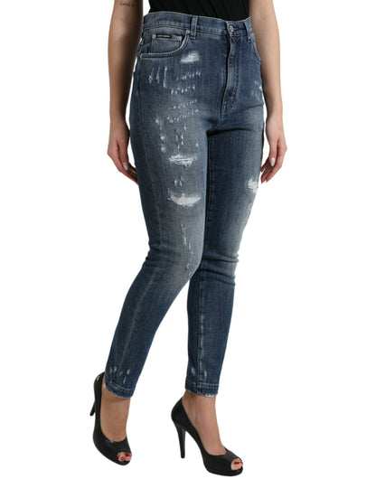 Dolce & Gabbana Elegant High Waist Stretch Denim Jeans