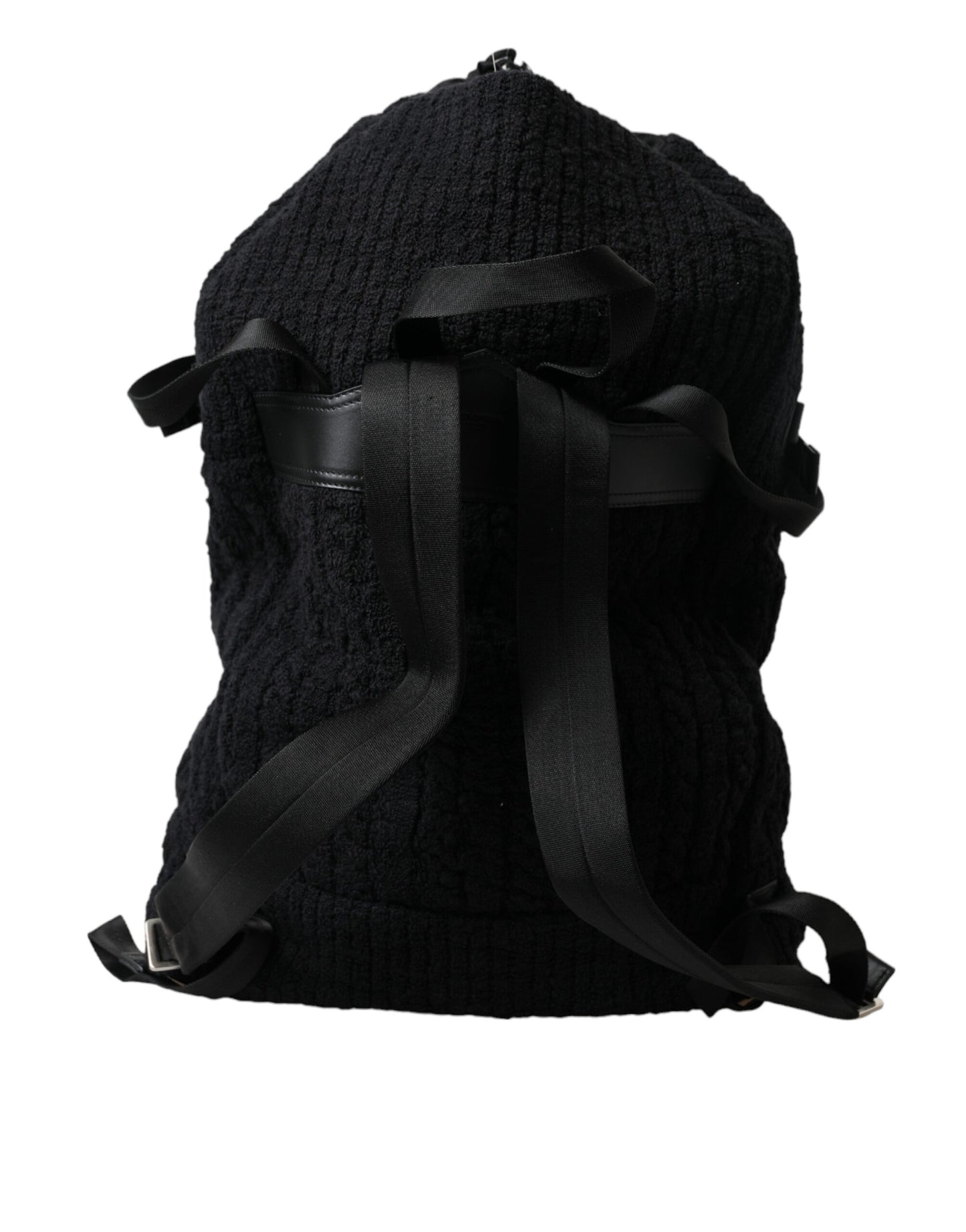 Dolce & Gabbana Elegant Tricot Wool-Blend Backpack in Black