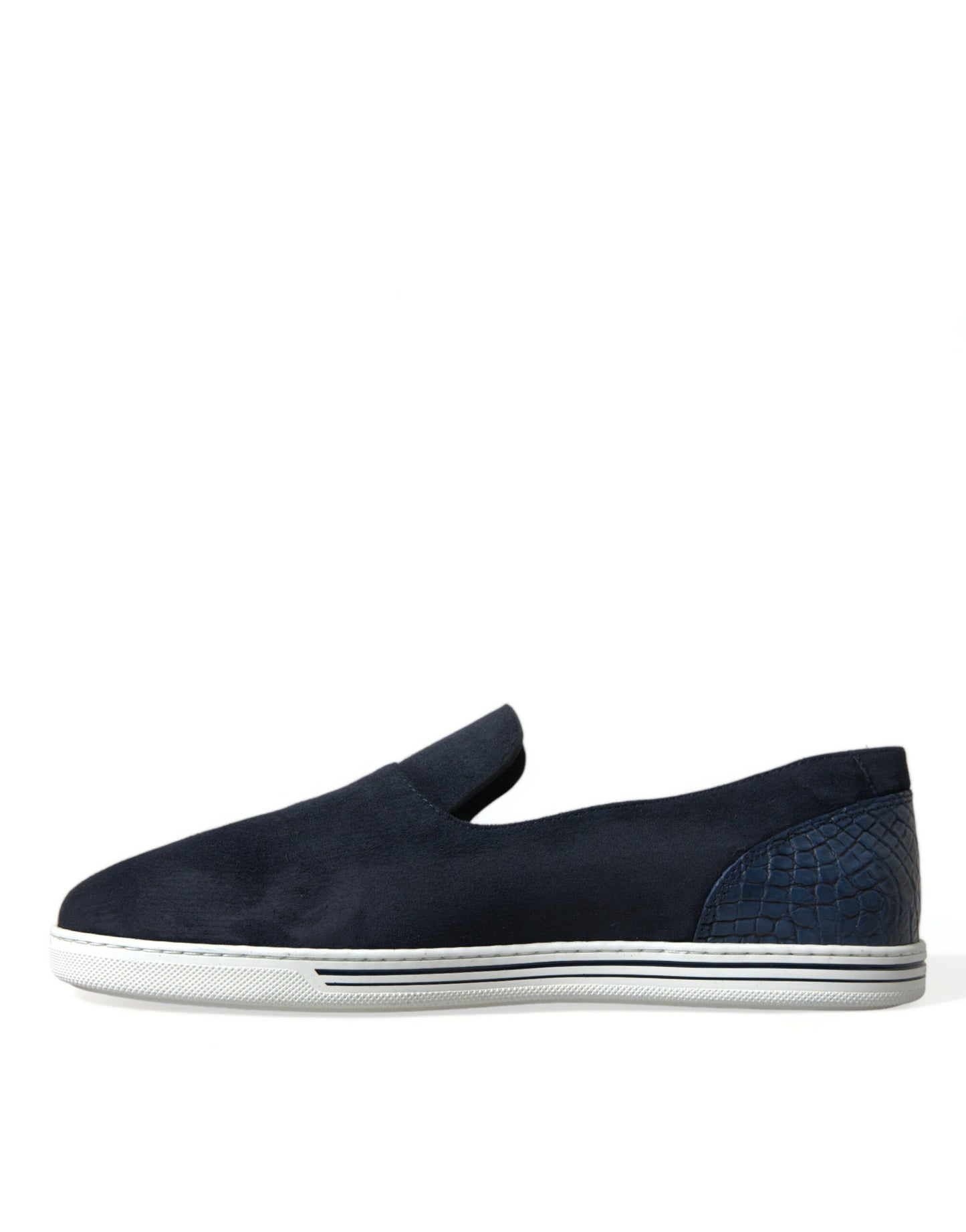 Dolce & Gabbana Elegant Blue Suede Leather Loafers