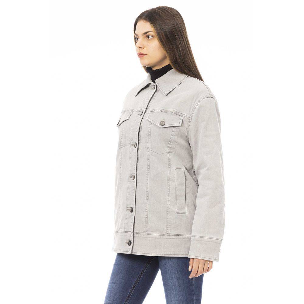 Jacob Cohen Gray Cotton Women Jacket