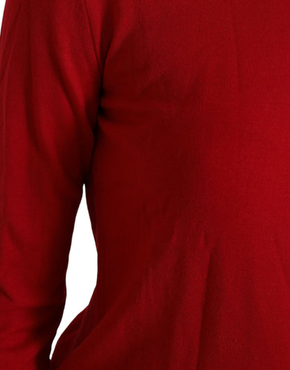 Dolce & Gabbana Radiant Red Wool Pullover Sweater