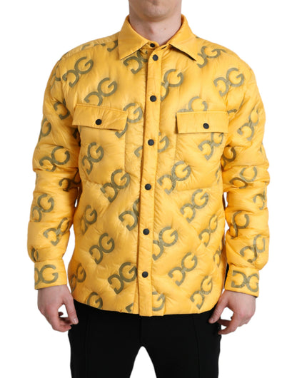 Dolce & Gabbana Elegant Yellow Padded Blouson Jacket