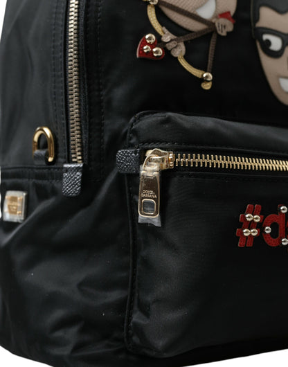 Dolce & Gabbana Elegant Embellished Black Backpack