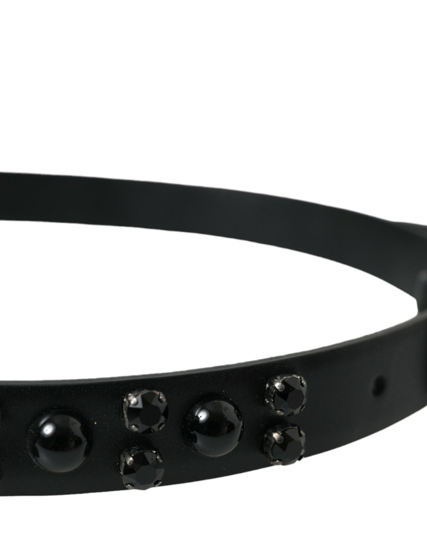 Dolce & Gabbana Engraved Logo Leather Waist Belt